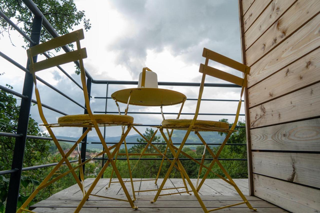 Le Moonloft Insolite Tiny-House Dans Les Arbres & 1 Seance De Sauna Pour 2 Avec Vue Panoramique Osenbach Bagian luar foto
