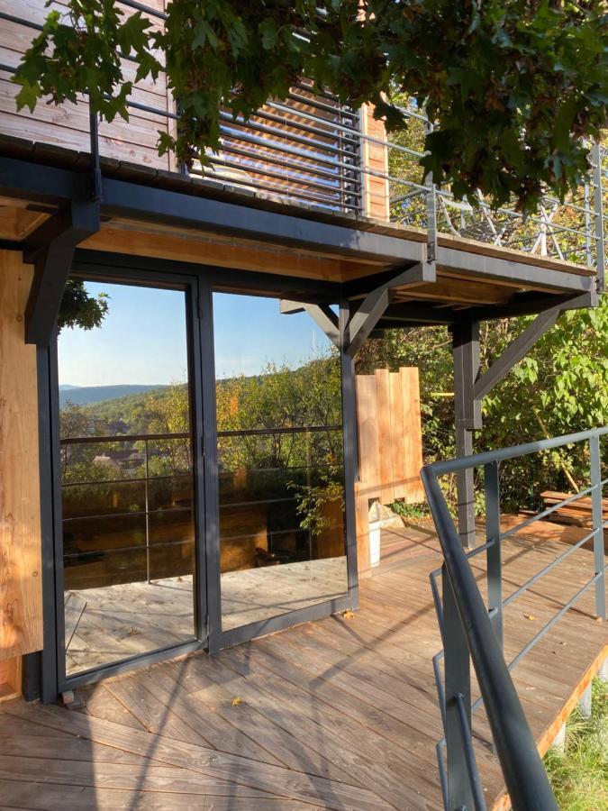 Le Moonloft Insolite Tiny-House Dans Les Arbres & 1 Seance De Sauna Pour 2 Avec Vue Panoramique Osenbach Bagian luar foto